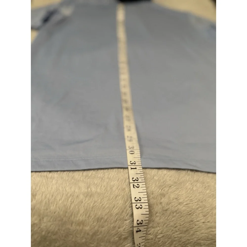 Greyson Short Par 4  Polo Shirt Men L Blue Performance Golf Collared‎ Casual